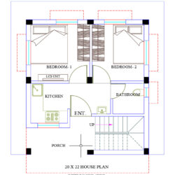 20 x 22 House Plan ( किराये के लिए बेहतरीन प्लान )