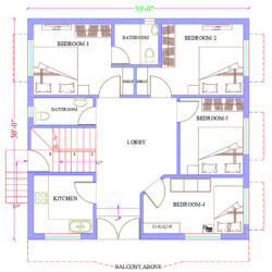 30x30 Ground & First Floor Plan