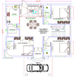 42X35 3BHK HOUSE PLAN