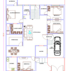 43x55 4bhk House Plan