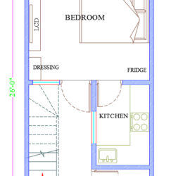 12x26 House Plan (किराए के लिए बेहतरीन प्लान)
