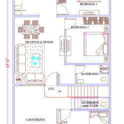 25x45 North Facing House Plan