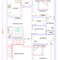30x40 House Plan ( किराये के लिए बेहतरीन प्लान )