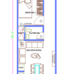 13×55 Rental House Plan