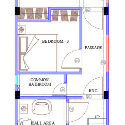 15x40 3BHK Ground & First Floor Plan