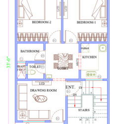 21x33 House Plan (किराए के लिए बेहतरीन प्लान)