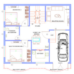 34x30 East Facing House Plan