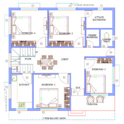 35x34 East Facing House Plan